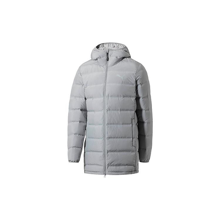 PUMA Active Medium Long Down Jacket  Grey White  Men s 592362-44 L