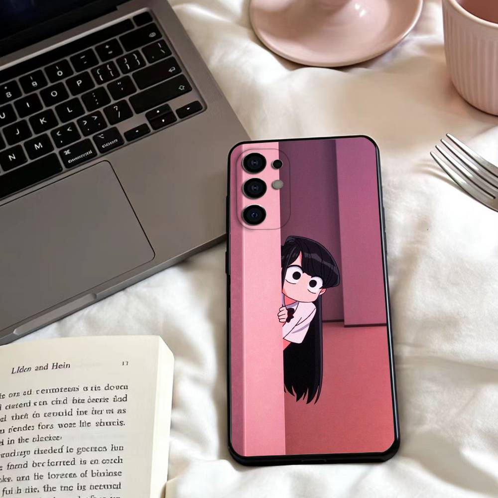 K-Komi C-Cannot Communicate Phone Case For Samsung S25,24,23,22,30,21,10,9,Ultra,Plus,Lite,FE,4,5 G Soft Black Case