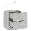 Nightstand Concrete Gray 40 x 40 x 50 cm Particleboard