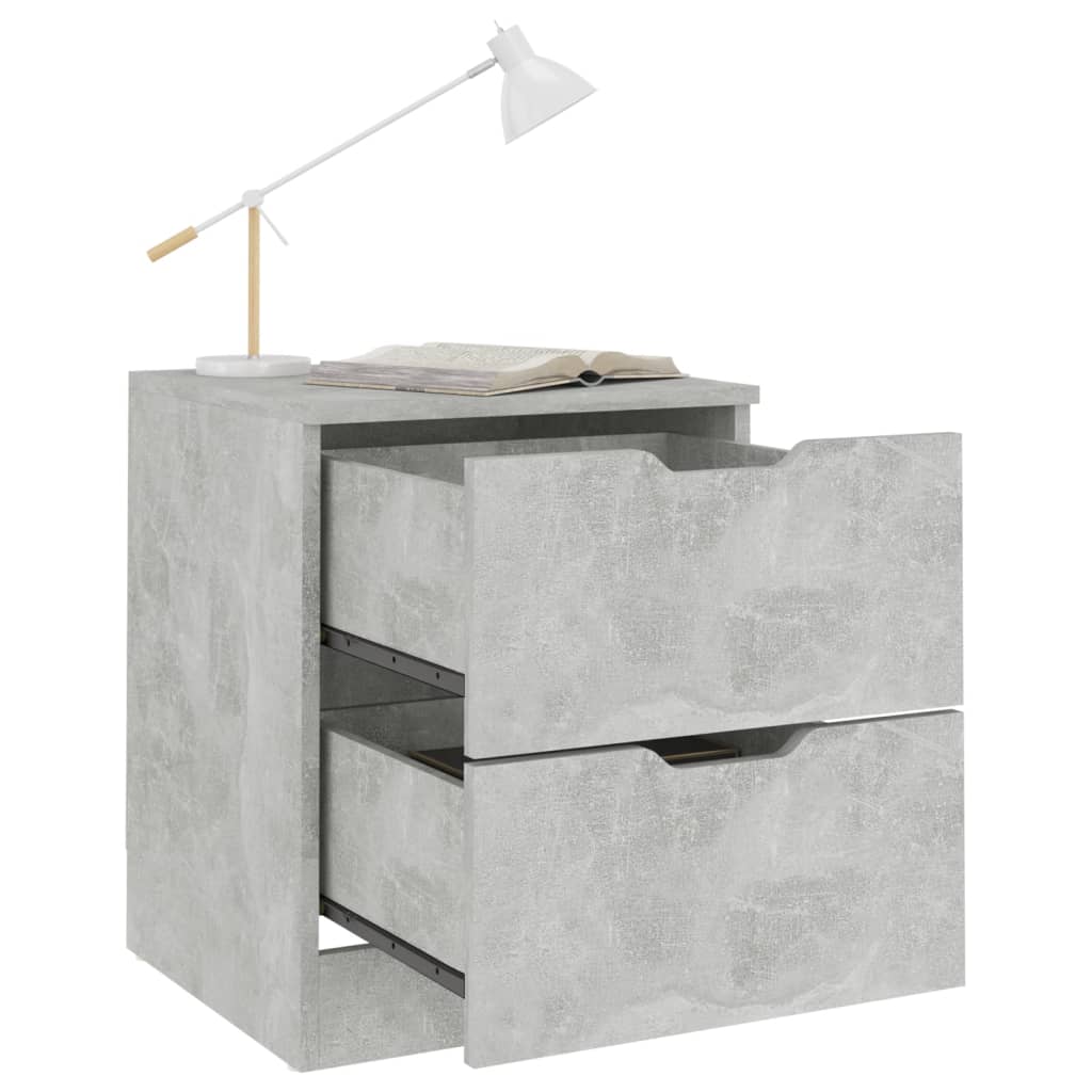 Nightstand Concrete Gray 40 x 40 x 50 cm Particleboard