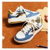 New Anta 982 Non-slip Wear-resistant Shock Absorption Low-Top Skateboard Shoes Women's White Blue 122448068-9