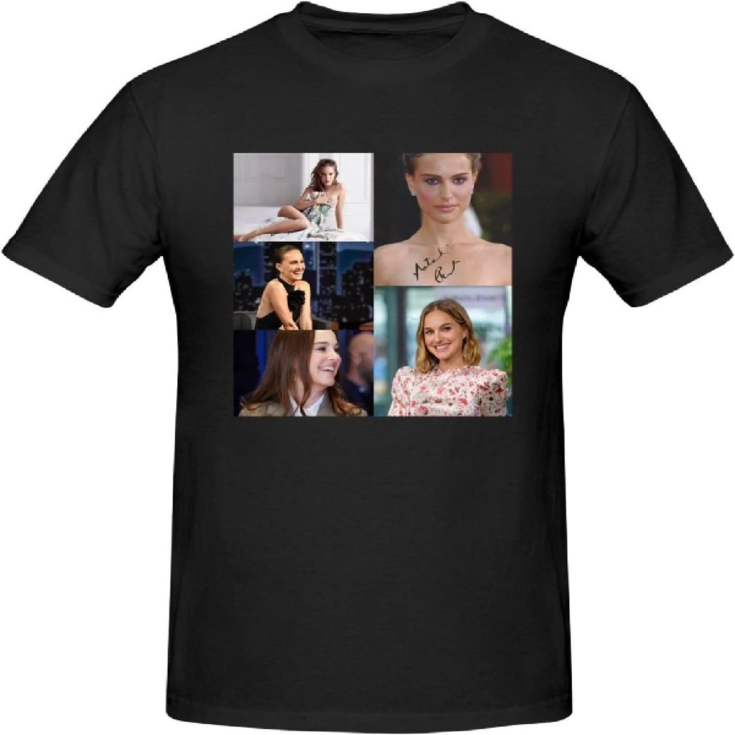 

Natalie Music Portman Men s T-Shirts Short Sleeve Cotton Casual Basic Tee Shirts Black(3) XXXXXL різнокольоровий