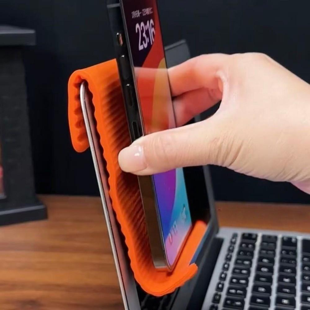 Supporto Pieghevole Antiscivolo in Silicone per Telefono, Supporto Flessibile da Scrivania per Telefono e Tablet