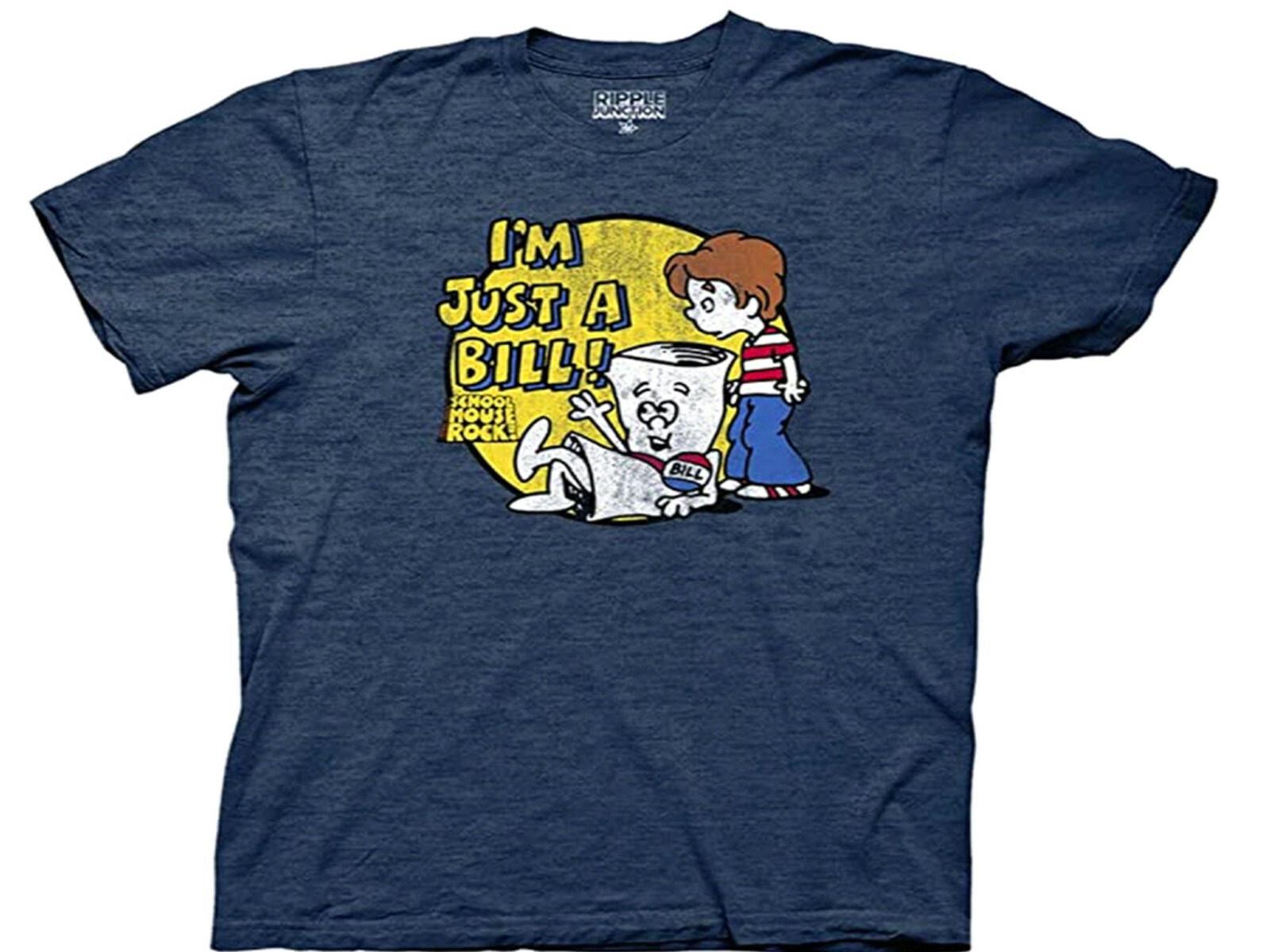 Ripple Junction Schoolhouse Rock Adult I m Just a Bill Circle T-Shirt NEW XL