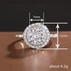 Huitan Trendy Women Ring Inlaid Sparkling Round Cubic Zirconia Elegant Accessories Charming Jewelry for Wedding Engagement DailyGood product