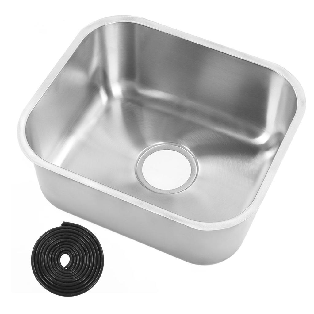RV Sink Wash Basin Stainless Steel 430x370x180mm Rust Resistant Large Capacity for Camper Yacht Moto