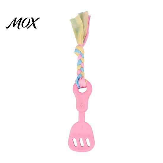 Interactive Knot Pulling Toys Spatula Shaped Dog Chew Toy with Braided Fabric Rope, Puppy Teething Energy Releasing for Pets Toy, Pet Molar
