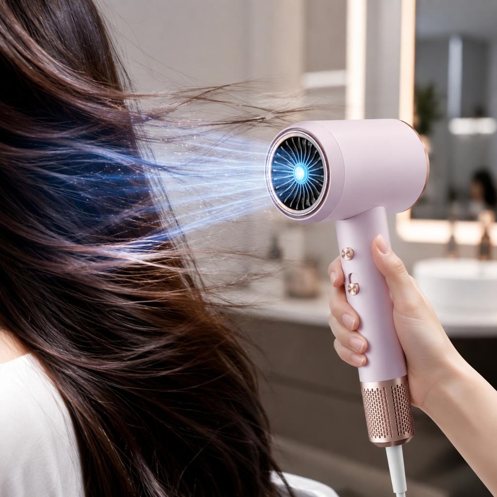 2200W High Hair Dryer with Intelligent Constant Temperature, Low Noise and Salon-Strength Airflow for Home Use