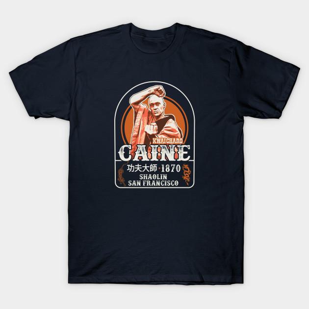 

Men Black Print T-shirt Kung Fu Kwai Chang Caine No-Cut Transfer Paper Print Cotton Tshirt XL тёмно-синий