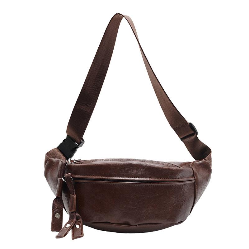 

2025 New Simple Breast Bag Women s Versatile Messenger Bag Large Capacity Design Underarm Bag Running Sports Bag темно-коричневого