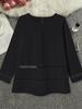 2025 Women's Semi-Transparent Solid Color Round Neck Hollow Long Sleeve Loose Cotton Shirt - Middle Eastern Style