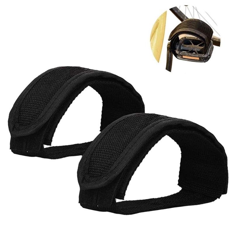 1 Pair Bike Fixed Strap Bicycles Feet Strap Pedal Straps Bike Pedal Straps Toe Clip Strap Belt Adhesive Bike Pedal Tape