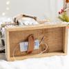 Table Display Christmas Cottage Ornament with Light Effect, Wooden Snow Cabin Decoration for Tabletop Shelf Styling