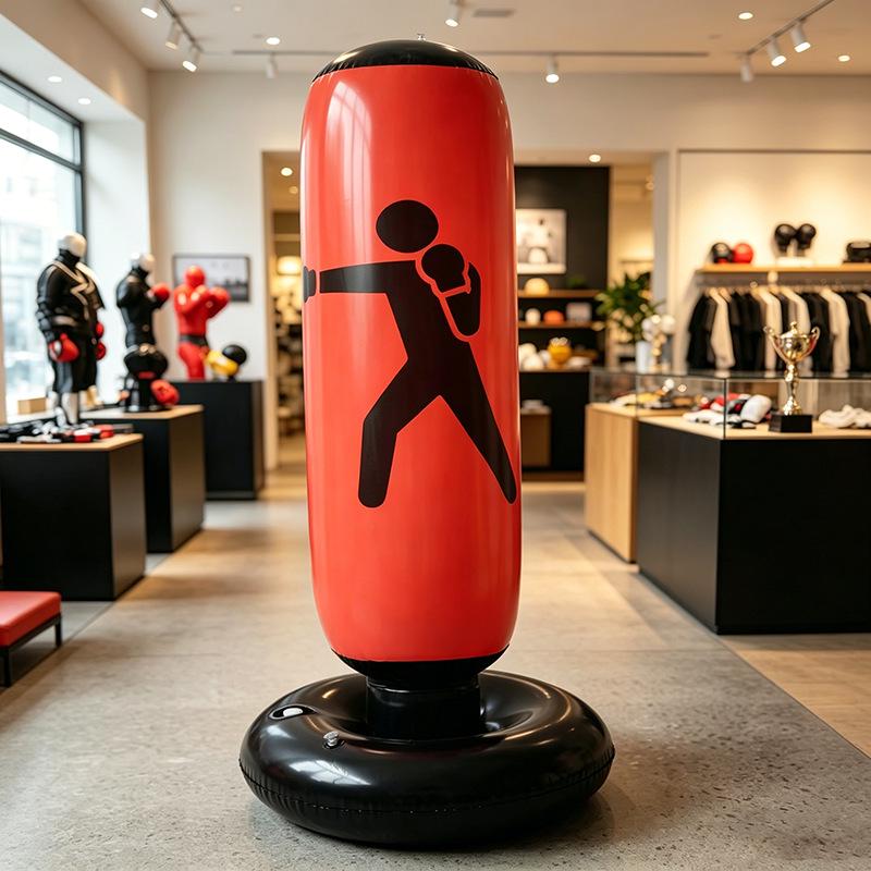 Inflatable PVC Fitness Punching Bag - Thickened Vertical Stress Relief & Boxing Column Toy