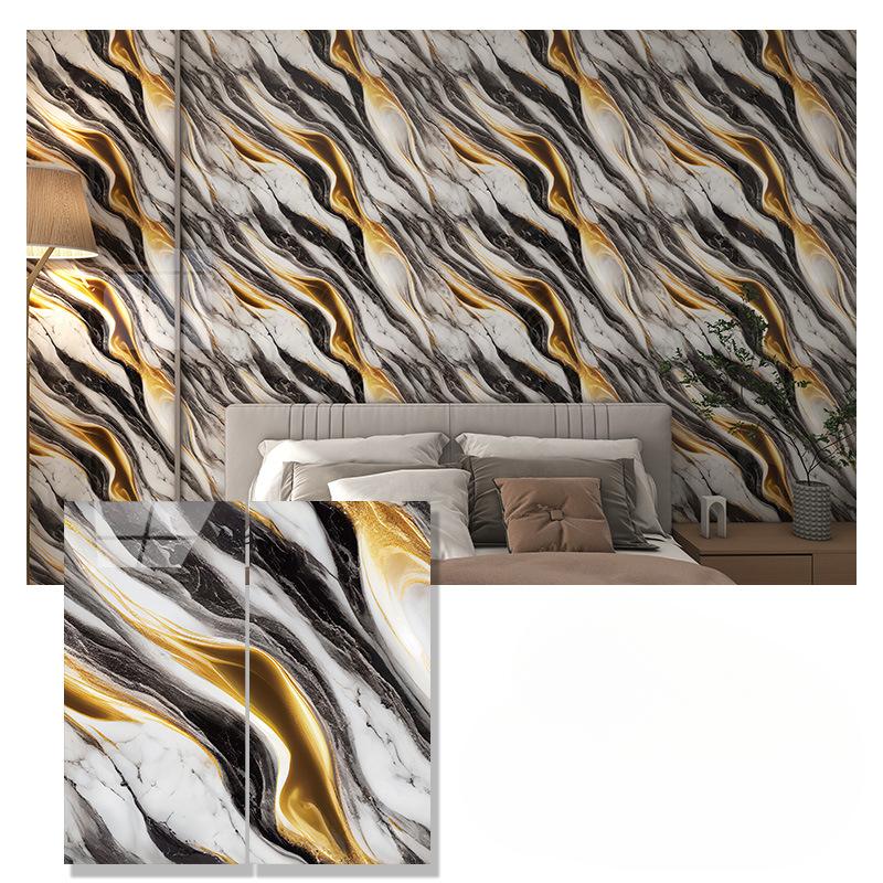 Marmură Bucătărie Film rezistent la ulei Sobă impermeabilă rezistentă la umiditate Tapet autoadeziv Blat Renovare dulap autocolant gresie