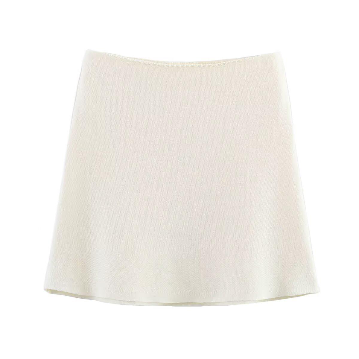 

2025ZA Женский весенне-осенний модный вязаный кардиган на пуговицах и комплект юбки Small