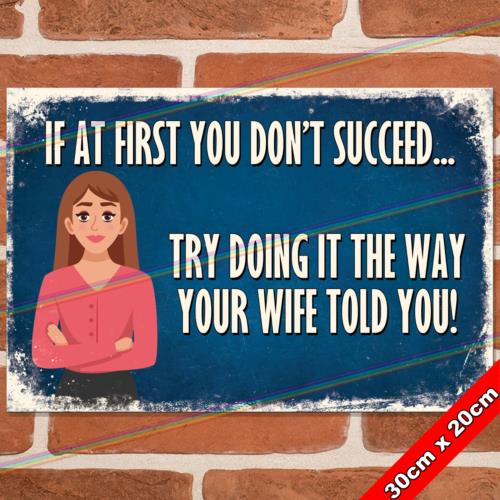 

DONT SUCCEED cm Metal Signs Mancave Shed Bar Garage Funny Gift Retro Tin SignAluminum 20x30cm（7.8x11.8inch）