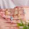Sweet Colorful Jellyfish Pearl Zircon Pendant Necklace for Women Stainless Steel Chain Jewelry Cute Starfish Accessories Gifts