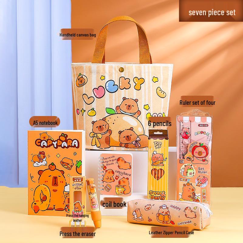 Capybara Stationery Birthday Favors: Student Prize Set & Kindergarten Gifts