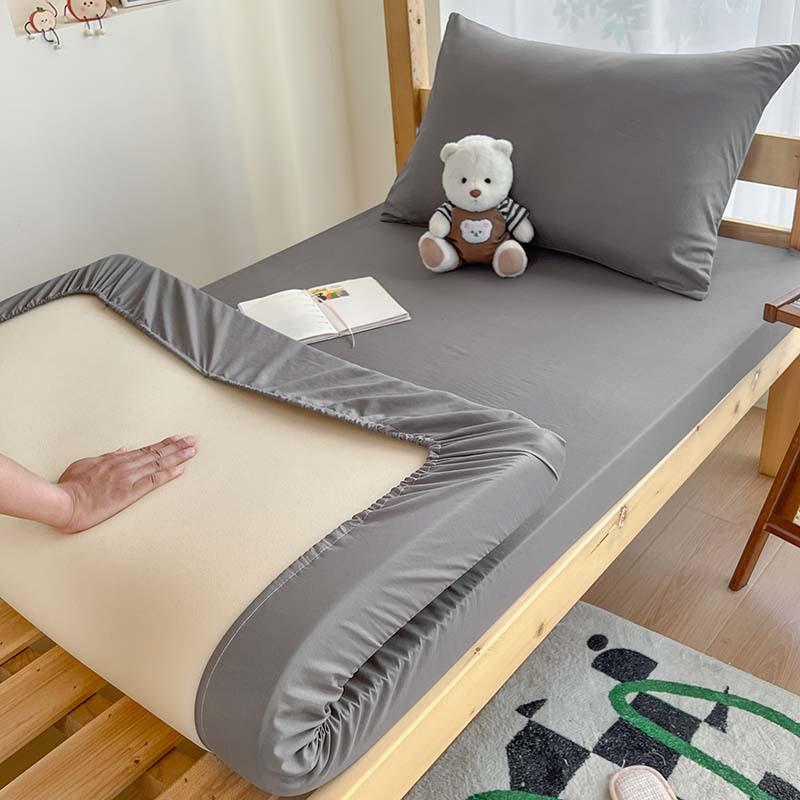 2025 Solid Color Waterproof Bed Sheet,Single Bed/Double Bed Fitted Sheet,Dustproof and Anti-Slip Mattress Protector