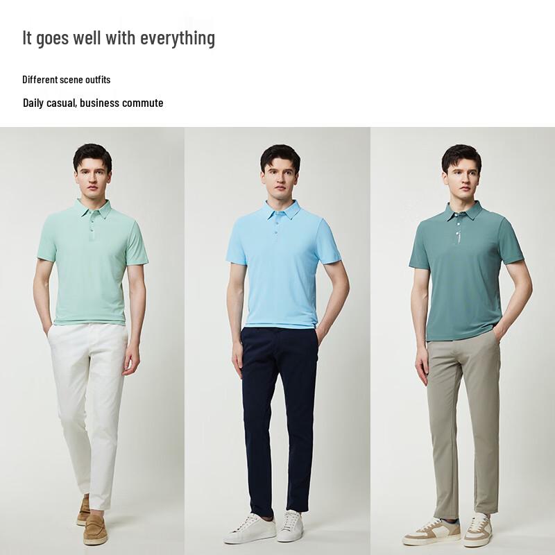 Men's Business Casual Short-Sleeve Polo Shirt