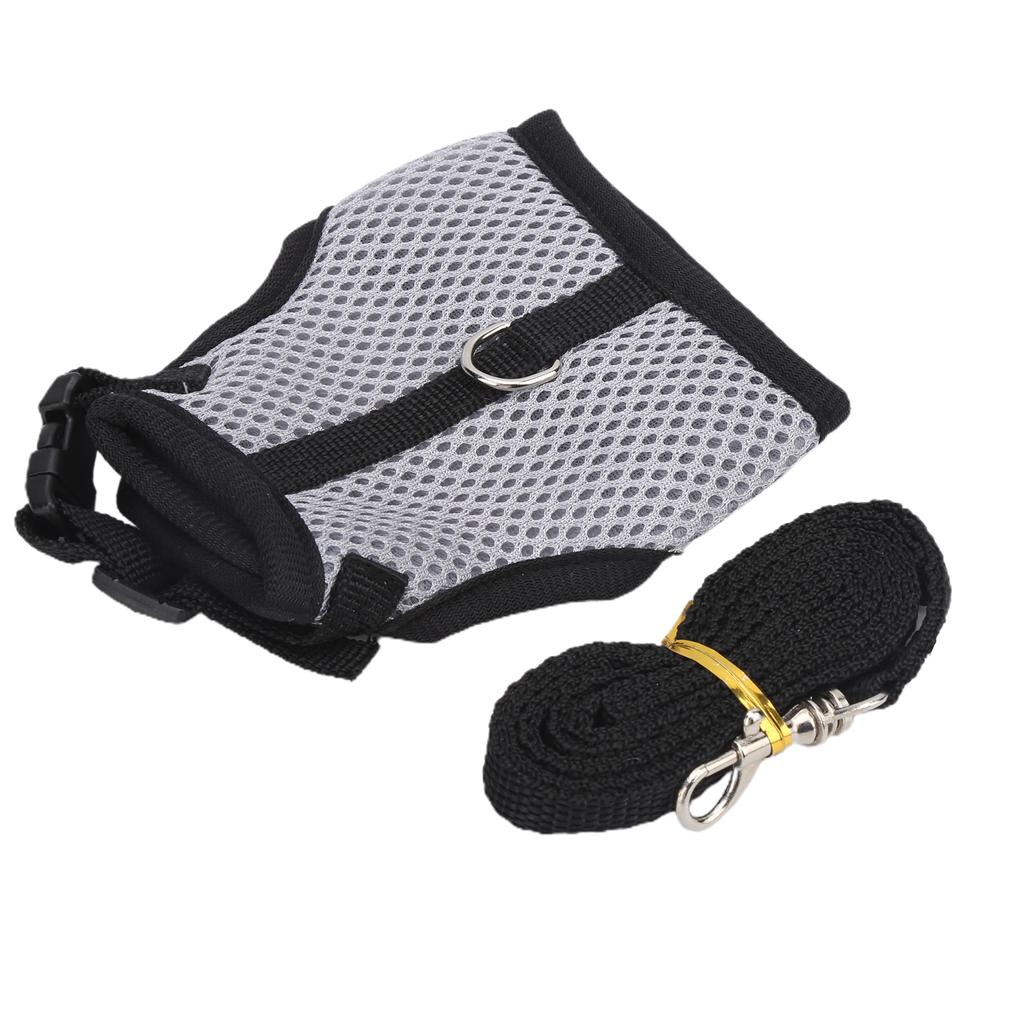 Kleintier Mesh Atmungsaktives Zuggeschirr Brust Rücken für Schwein Meerschweinchen Haustierbedarf