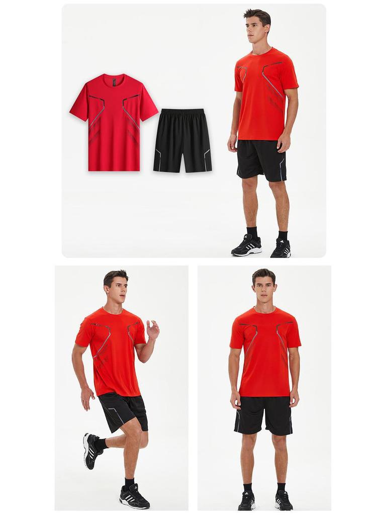 Summer Quick-Dry Short-Sleeve Sports Set: Comfortable Cool Running & Training Wear