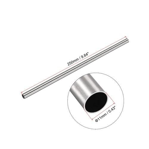 uxcell 304 Stainless Steel Round Tube, Durable, 11mm Outer Diameter, 0.5mm Wall Thickness, 250mm Length