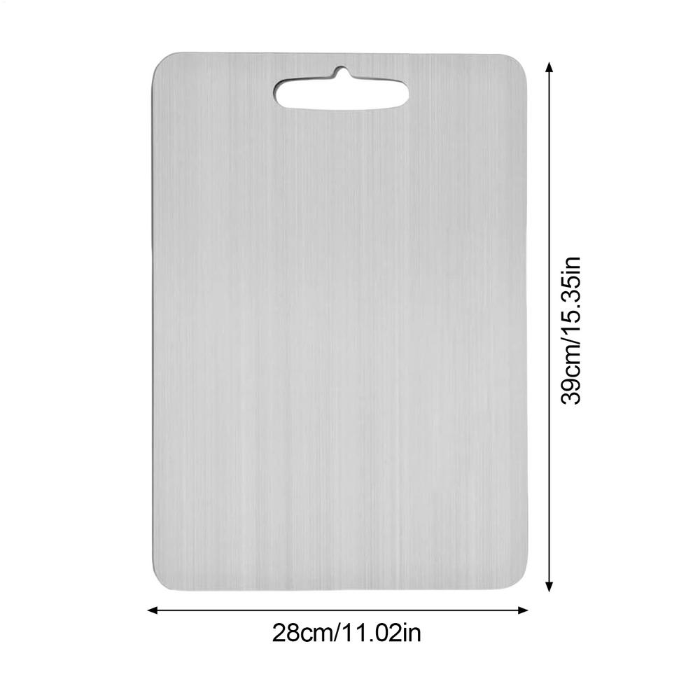 

Титановая разделочная доска Двусторонняя металлическая подложка для резки Доска для выпечки для столешницы Кухонный инструмент Разделочная доска для мяса Фруктов