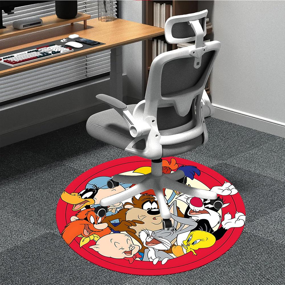 

1pc Looney Tunes Office Round Area Rug, Bedroom Living Room Home Decor, Room Deco, Offic a1016157 80cm by 80cm