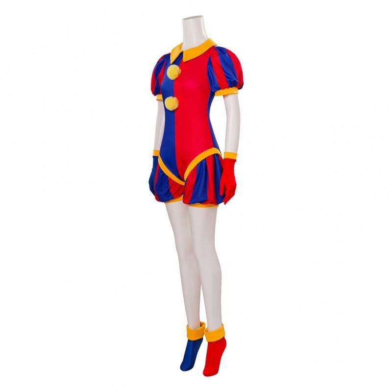 Amazing Digital Circus Cosplay Costume Pomni Jumpsuit Mask Halloween Party Outfit Anime Clothes