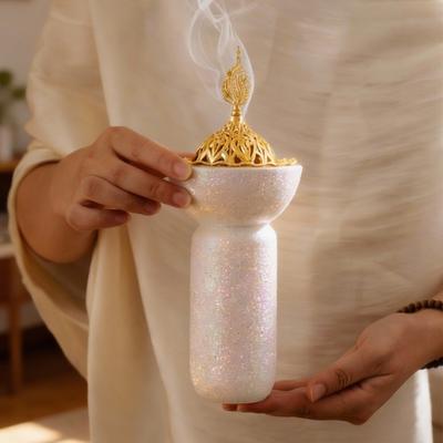 Luxury Incense Diffuser Resin Aromatherapy Burner Glitter Base Incense Burner  Living Room