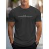 European Sizes Men's Letter Print T-Shirt Short Sleeve Casual Top, New Spring/Summer Style Men's T-Shirt