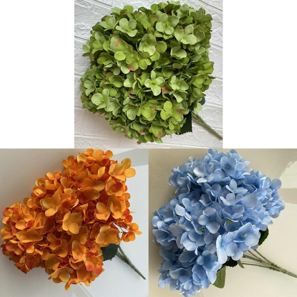 Hydrangea Flower Bouquet With Embroidered Ball Handles For Wedding And Hotel Decor