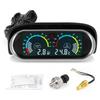 2 in 1 Auto Digital Water Temp Meter &Voltmeter &Oil Pressure Gauge Volt Voltage Meter with 1/8NPT Sensors For Car Truck 12V 24V
