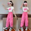 Kids Hip Hop Joggers Pants Girls Cargo Pants Straight Trousers High Waist Vintage Casual Streetwear Baggy Pants