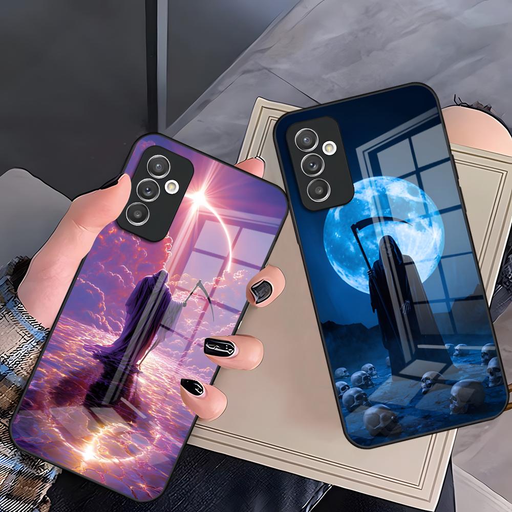 Grim Reaper Cool Phone Case For Samsung S26 S25 Plus S20 S20 Plus S22 Ultra S23 FE S21 Plus S21 Ultra Glass Cover