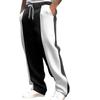 Men's Casual Sports Loose and Healthy Cloth Waist Jogging Quick-drying Splicing Contrasting Trousers