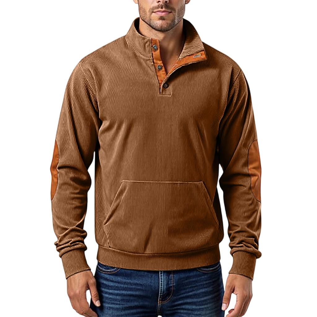 Herren Outdoor Freizeit Stehkragen Langarm Kapuzenpullover