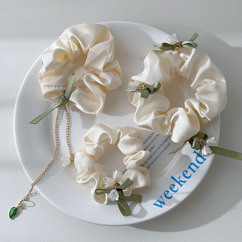 Lily of the Valley Bow Scrunchie – Mori Girl Style Hair Accessory