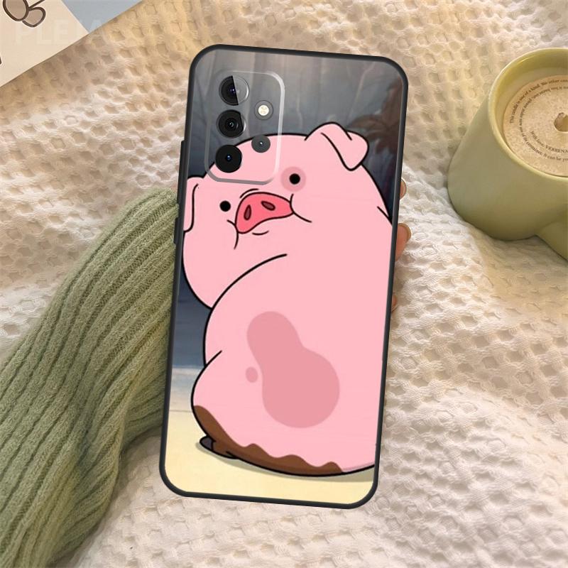 Cartoon Pig Case For Samsung Galaxy A16 A33 A36 A56 A26 A15 A55 A53 A35 A22 A32 A52 A54 A34 A14 A05 A06