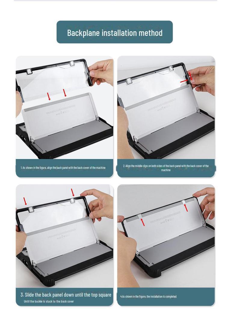 Capa à prova de choque para Surface Pro 4/5/6/7 com porta-caneta e suporte