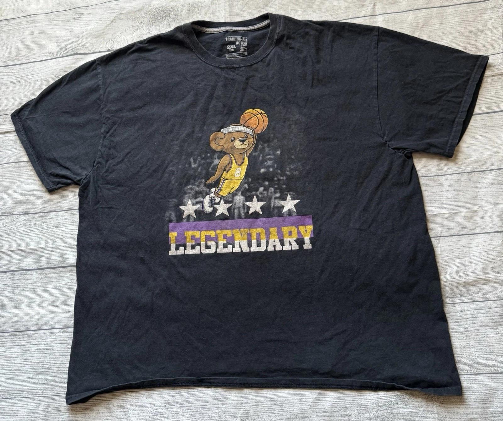 Kobe Bryant Starter Graphic T Shirt Bear Graphic #8 Legendary Training Size 2XL S