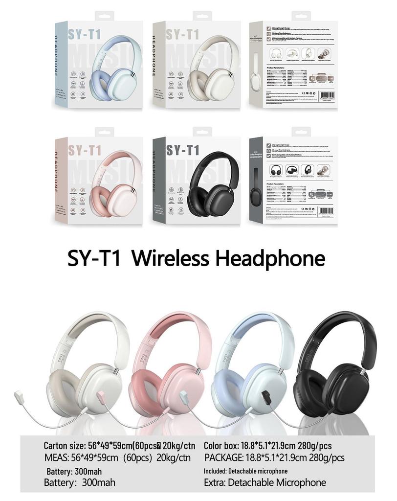 New Hot-Selling Over-Ear Bluetooth Gaming Headphones with Microphone and Large Battery