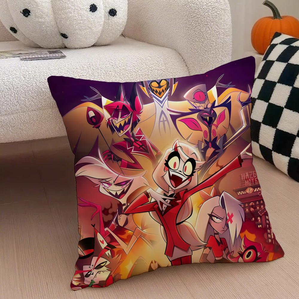 Edgy Musikalisch Schrullig Animiert HHazbin Hotel Kissenbezug Sofakissenbezug Versteckter Knopf Strapazierfähiges Polyester Stuhlkissen