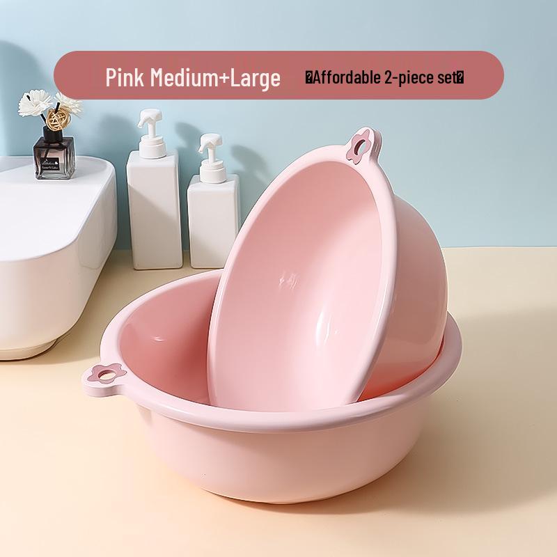 Durable Large Plastic Basin for Laundry, Washing Feet, Face, Vegetables - Ideal for Dorms & Homes