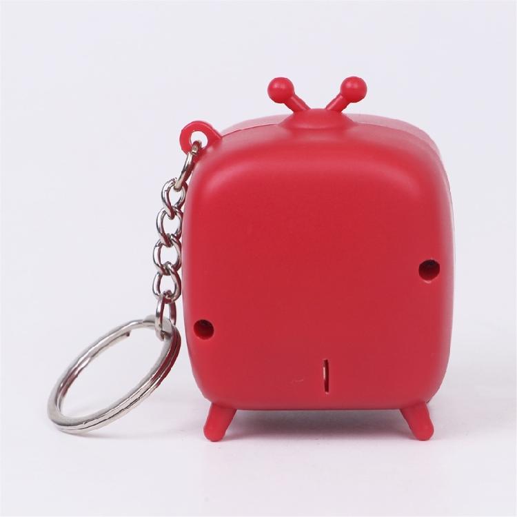 Vintage Style Mini TV Keychain With Light Sound Features Compact Keyring Gift For Birthdays Holidays