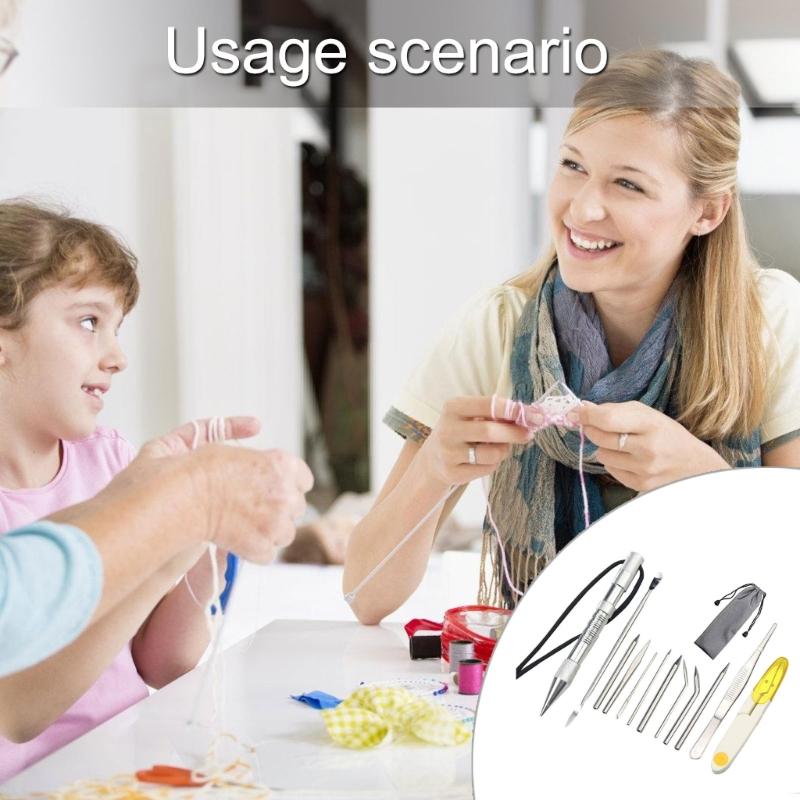 Stainless Steel Knotter Tool Set Paracord Lacing Stitching Needle Craft Maker for Leather and Paracord Crafting