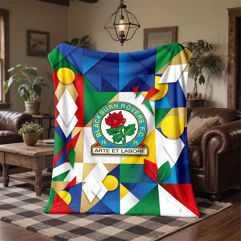 Blackburn Rovers Football Print Flannel Blanket Soft Warm Sofa Bed Throw Blanket For Home Office Bedroom