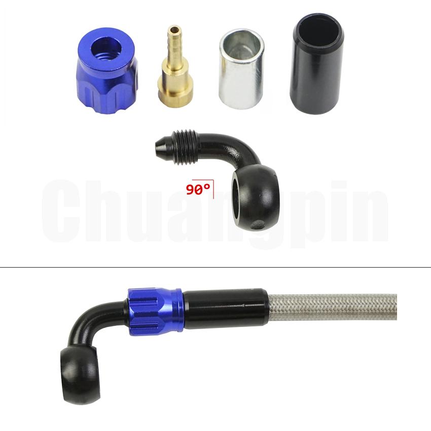 Montare banjo de frână Scoateți din aluminiu Moto întărită hidraulică Ambreiaj de frână Linie de furtun de ulei AN3 pentru motocicletă ATV Dirt Bike Buggy